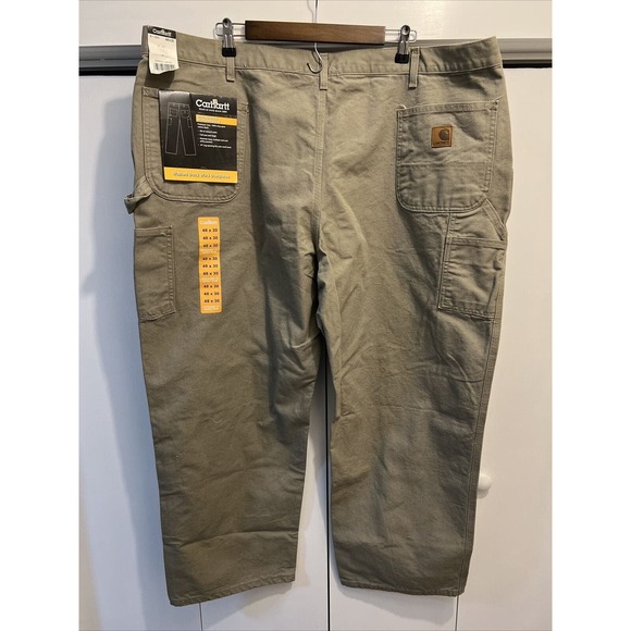 VTG Carhartt Men’s 48x30 B11 DES Canvas Carpenter Pants UNION Made In USA NEW! - Picture 1 of 10